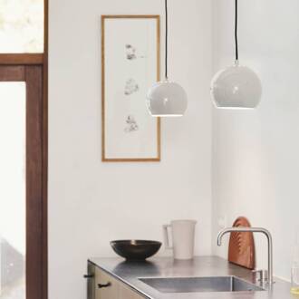 Frandsen hanglamp Ball, mat wit, Ø 18 cm wit mat