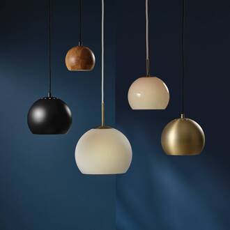 Frandsen Hanglamp Ball, zandgrijs, Ø 18 cm, glas