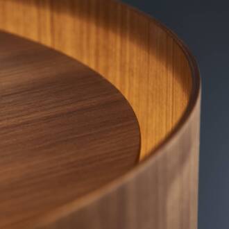 Frandsen hanglamp FM 1954, walnoot, Ø 28 cm, hout