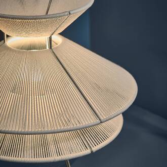 Frandsen Kiku tafellamp, wit, hoogte 30 cm, metaal/linnen