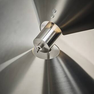 Frandsen Peel tafellamp, staalkleurig, hoogte 28 cm