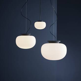 Frandsen Supernate hanglamp, Ø 13,3 cm wit opaal, zwart