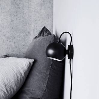 Frandsen wandlamp Bal Magnet, mat zwart zwart mat