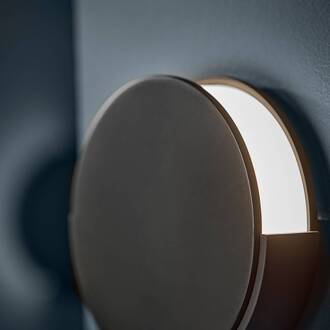 Frandsen Wandlamp Rotate, zwart, Ø 15 cm, metaal