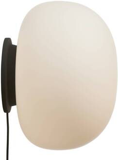 Frandsen wandlamp Supernate, Ø 38 cm, schakelaar, opaal/wit wit opaal, zwart