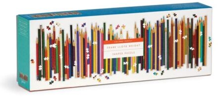 Frank Lloyd Wright Colored Pencils Shaped 1000 Piece Panoramic Puzzle - Galison