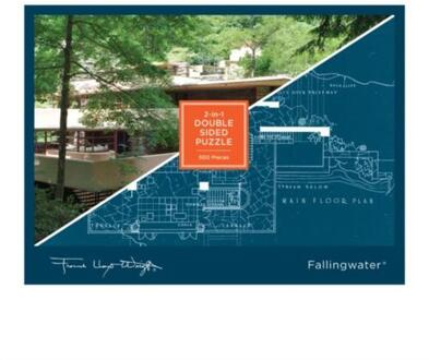 Frank Lloyd Wright Fallingwater 2-Sided 500 Piece Puzzle