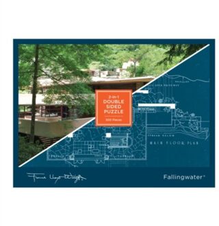Frank Lloyd Wright Fallingwater 2-Sided 500 Piece Puzzle