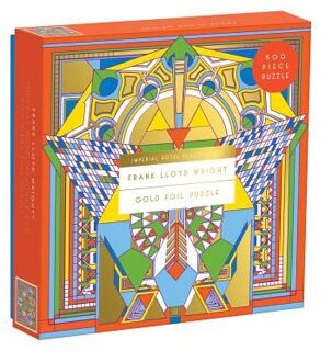 Frank Lloyd Wright Imperial Hotel Peacock Rug 500 Piece Foil Puzzle - Sarah McMenemy