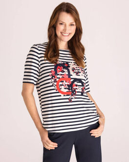 Frank Walder Top korte mouw nos716409 - maat 44 Rood