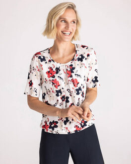 Frank Walder Top korte mouw nos716422 Ecru - 46