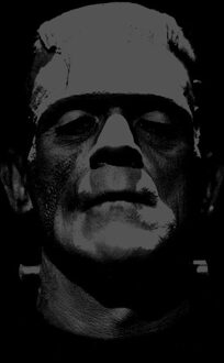 Frankenstein Black And White T-shirt - Zwart - L