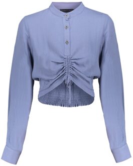 Frankie & Liberty Meisjes blouse - Manouk - Dusty blauw - Maat 164
