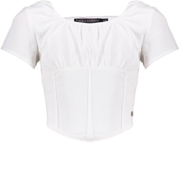 Frankie & Liberty Meisjes blouse - Nika - Bright White - Maat 152