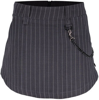 Frankie & Liberty Meisjes broek/rok - Paris - Stripes Dark Grey/ Off White - Maat 164