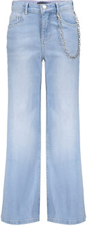 Frankie & Liberty Meisjes jeans broek wide leg - Attitude - Midden blauw denim - Maat 152