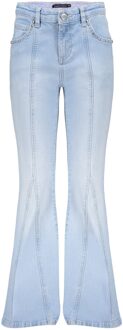 Frankie & Liberty Meisjes jeans flair broek - Liberty - Blauw denim - Maat 140