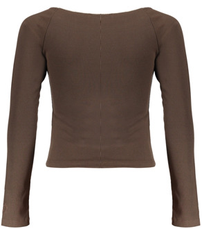 Frankie & Liberty meisjes longsleeve Bruin - 164