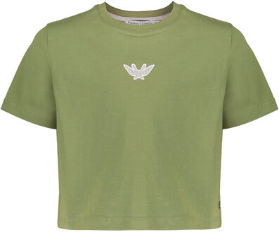 Frankie & Liberty Meisjes t-shirt - Marina - Fresh olijf groen - Maat 152