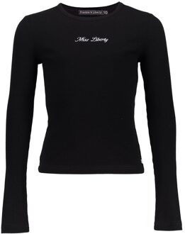 Frankie & Liberty winter t-shirt meisjes - zwart - Maat 152
