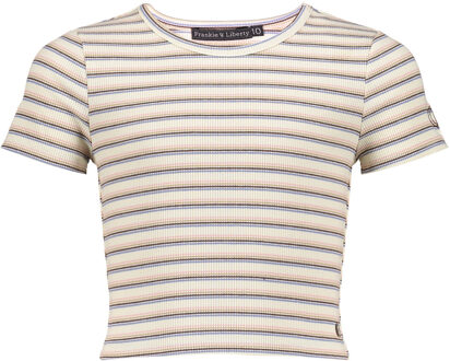 Frankie & Liberty Zomer t-shirt meisjes - zwart wit - gestreept - Rozy - Maat 152