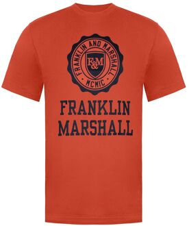 Franklin & Marshall Franklin en Marshall Logo Kinderen Oranje T-Shirt