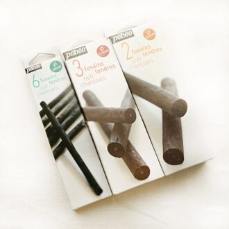 Frankrijk Originele Pebeo Katoen Wilg Houtskool Strip Pennen Hout Carbon Tekening Strip Potloden Schilderij Speciale 13-15MM 3stk