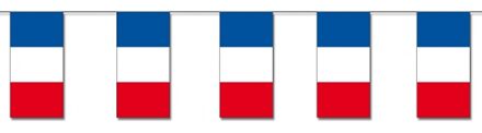 Frankrijk slinger - 4 meter - papier - Franse versiering - vlaggetjes - landen decoratie Multi