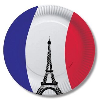 Frankrijk vlag wegwerp bordjes 10x stuks Multi