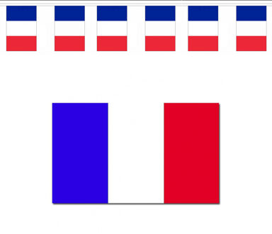 Frankrijk vlaggen versiering set binnen/buiten 2-delig