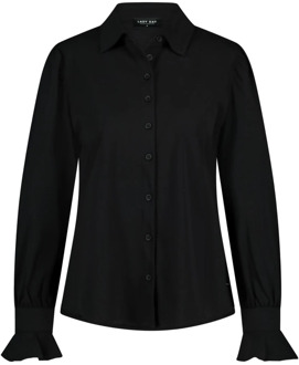 Franky Zwarte Blouse met Ruchedetail Lady Day , Black , Dames - M,S