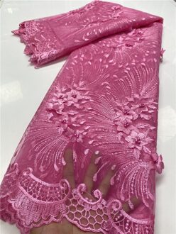 Franse Kralen Tulle Kant Stof Afrikaanse Kant Stof 3D Kant Voor Nigeriaanse Vrouwen Wedding Naaien YA3647B-3 afbeelding 15