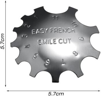Franse Lijn Edge Cutter Stencil Trimmer Tips Mal Plaat Multi-Size Manicure Nail Art Styling Tool Pro