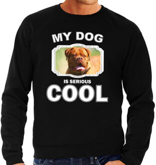 Franse mastiff honden trui / sweater my dog is serious cool zwart - heren - Franse mastiff liefhebber cadeau sweaters L