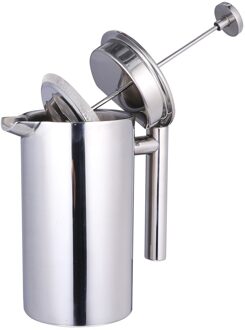 Franse Pers Dubbele Laag Roestvrij Staal Koffie En Thee Maker Franse Pers Warmte Behoud Percolator Koffie Containers 1000ml