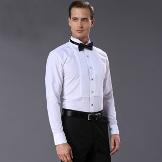 Franse Stijl Heren Shirts Mode Witte Mannen Jurk Shirt Smoking Kleding Wassen En Dragen Afwerking Overhemd Mannen Voor Bruiloft 39