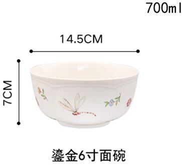 Franse Tuin Thee Kop En Schotels Set Porselein Theepot Theekopje Coaster Diner Platen Huishoudelijke Theewaar Sets Coffeeware Leverancier 6 duim noodle bowl