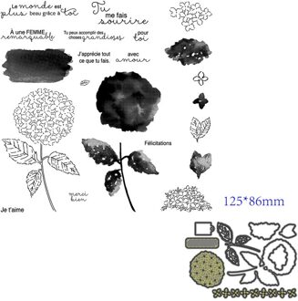 Franse Woord 3D Lente Metalen Stansmessen En Scrapbooking Voor Papier Maken Verjaardag Embossing Kaart Craft Postzegels Set die