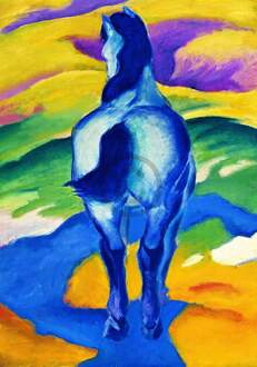 Franz Marc - Blaues Pferd Ii Kunstdruk 70x100cm