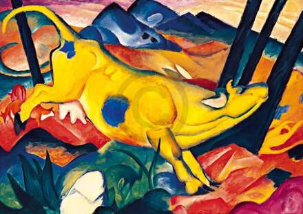 Franz Marc - Die Gelbe Kuh Kunstdruk 29.7x21cm