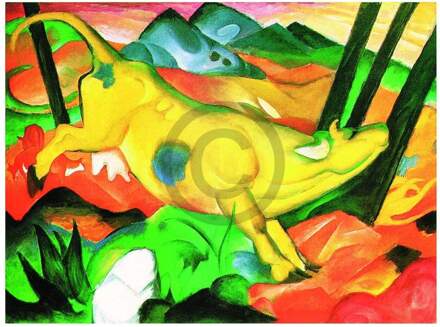 Franz Marc - Gelbe Kuh Kunstdruk 80x60cm