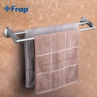 Frap 1Set Wandmontage 60cm Dubbele Handdoek Bars Handdoekhouder haken toilet Handdoekenrek Badkamer accessoires F1509