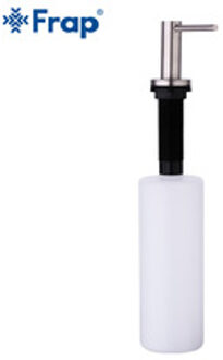 Frap 500Ml Badrandcombinaties Hand Sink Afwasmiddel Zeepdispenser 304 Roestvrij Staal Vloeibare Zeep Abs Fles Keuken Accessoires Y35001