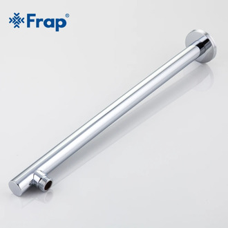 Frap Modern Style Shower Arm Shower Head Concealed Wall Mounted Fixed Pipe Shower Holder Cylindrical Chrome Shower Rail Y81020