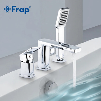 Frap Three-piece Bathtub Faucet Bathroom Shower Faucet Bath Shower Set Waterfall Bath Sink Faucet Water Mixer Taps F1134/F1146