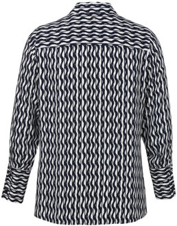 Frapp Blouse lange mouw 2564660 Blauw - 44