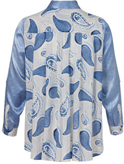 Frapp Blouse lange mouw 2651988 Blauw - 48