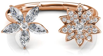 Fraternal Bloom Ring - Roségoud en kristal - N
