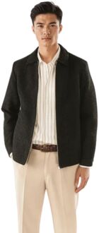 Fred Boucle Casual Vest Heren L Zwart