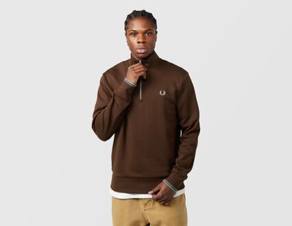 Fred Perry 1/2 Zip Sweatshirt, bruin - XL
